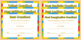 1,988 free certificate designs that you can download and print. Building Brick Creation Award Certificates Teacher Made