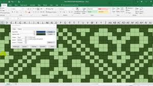 knitting colorwork chart in ms excel