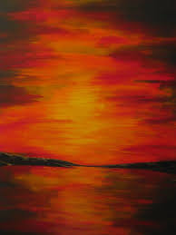 Anger Etsy Mountain Sunset Painting Sunset Painting Acrylic Sunset Painting