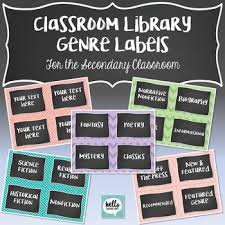 Keep your school, classroom, or public library organized with printable library labels. Classroom Library Genre Labels 5 Colors Polkadots Stripes Chevron Classroom Library Genre Labels Kindergarten Books