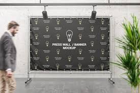 Download Premium Psd Press Wall Mockup PSD Mockup Templates
