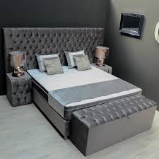 boxspring benelux bv boxpring marbella met opbergruimte fluweelstof grijs 160 marbella boxsprings opbergruimte