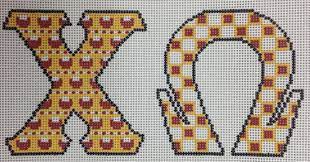All cross stitch visit this featured site to get great 950+ popular, hard to find and huge variety of cross stitch patterns for sale that will fit almost any stitching preference or interest. Chi Omega Greek Letters