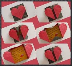 This Is An Origami Heart Box You Can Write A Love Note To Give Your Girlfriend Give Your Next Love Note Or Valentine Invitation Origami Crafts Origami Heart