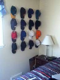 Decorated My Wall With My Old Baseball Hats Hats On Wall Man Cave Decor Baseball Decor
