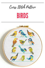 Bird Cross Stitch Pattern Cactus Cross Stitch Pattern Cactus Plants Birds Cross Stitch Modern Cross Stitch Succulent Counted Cross Stitch Easy C Handborduurwerk Borduren Modern Borduren
