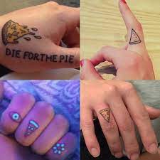 Do You Have Pizza Finger Or Hand Tattoos Dm Us A Pic These Bad Boys Are On Treetrainn Ernwilliams Zzoebugg And Candy Hand Tattoos Tattoos Pizza Tattoo