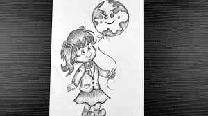 All you will need is a pencil, pen, or. How To Draw Earth Day Drawing Save Earth Drawing Environment Day Drawing Pencil Art Youtube