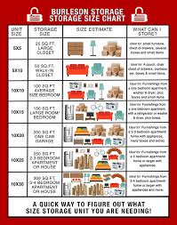 sizing guide burleson storage