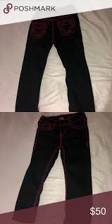 Black And Red True Religion Jeans Pin On My Posh Closet