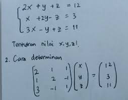 Check spelling or type a new query. Persamaan Linear Tiga Variabel Metode Determinan Yurmawita S Blog
