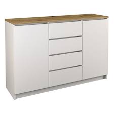 Sideboard jarry weiss schublade turen kommode anrichte griffe. Kommode Mit 4 Schubladen 2 Schranke 120cm Klamotenschrank Sideboard Anrichte Holz Weiss Artisan Josell Ug Haftungsbeschrankt