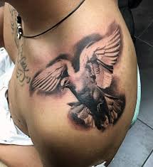 Nice Dove Tattoo On Upper Shoulder Dove Tattoos Dove Tattoo Tattoos For Guys