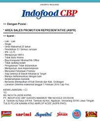 Daftar alamat email recruitment perusahaan. Loker Di Indofood Semarang