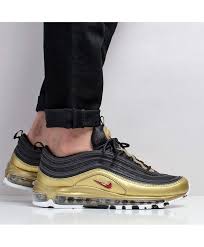 Nike Air Max 97 Qs Black Varsity Red Metallic Gold White Nike Air Max Trainers Nike Air Max Cheap Nike Air Max