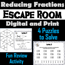 Mystery word by worzzle team. Reducing Fractions Escape Room Math Activity Teaching Resources