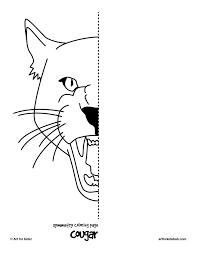 6 Free Coloring Pages Cat Symmetry Art For Kids Hub Symmetry Art Art Worksheets Art Sub Lessons