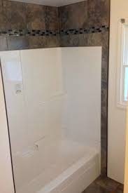 The green board will definitely get wet when i shower, even though the surround is 70 inches tall.because i'm taller than that.so there's the. The Best Way To Update Your Fibreglass Shower Surround Shower Remodel Bathroom Makeover Tile Tub Surround
