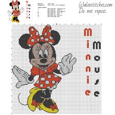 Disney Minnie Mouse Character Big Size Cross Stitch Pattern