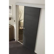 Ensemble Porte Coulissante Londres Mdf Revetu Avec Le Rail Jazz 2 En Aluminium Porte Coulissante Porte Galandage Deco Entree Maison