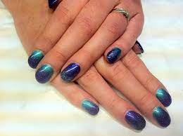 Brush Up And Polish Up Cnd Shellac Hotski To Tchotchke Purple Purple Glitter Fade Shellac Nail Art Turquoise Nails Faded Nails