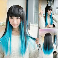 Black hair highlights are all the rage right now. Women S Two Tone Highlight Black Blue Girl Long Straight Hair Ful Wigs High Quality Synthetic Fibre Queen Popular Hair Wigs Hair Wigs Women Wig Synthetic Hairwigs Thinning Hair Aliexpress