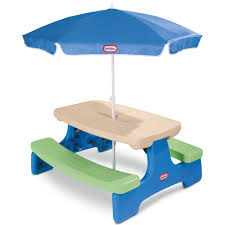 Shop patio furniture, benches, chairs, tables, furniture sets & more at low prices! Little Tikes Easy Store Kids Picnic Table With Umbrella Walmart Com Walmart Com