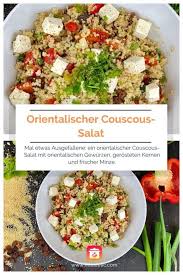 Orientalischer Couscous Salat Gesundes Salat Rezept Rezept In 2020 Couscous Salat Couscous Couscous Salat Rezept