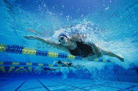 Female Swimmers Racing Underwater In Pool Stock Photo 1878218 Stockunlimited
