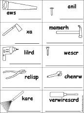 Unboxing and reviewing tool set for kids! Garden Tools Drawing With Names Zona Ilmu 5