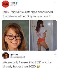Check spelling or type a new query. Riley Reid S Little Sister Has Announced The Release Of Her Onlyfans Account Yungjecques We Are Only 1 Week Into 2021 And It S Already Better Than 2020 Memes Video Gifs