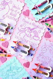 If you have a child that loves unicorns as much as my these will be fun to color on a day when kids are feeling bored! Unicorn Valentine S Day Coloring Cards Happy Go Lucky