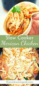 Slow Cooker Shredded Mexican Chicken Recipe Mexican Food Recipes Easy Mexican Chicken Recipes Mexican Shredded Chicken