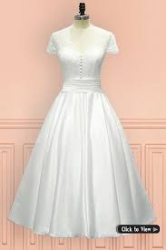 A beautiful variety of tea length, knee length and calf length short wedding dresses available at cutting edge brides. Wedding Dresses For Older Brides Over 40 50 60 70