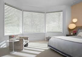 Hunter douglas introduces a new, unique solution for powerview® automated shades with the a specialized sheer provides a nearly unimpeded view of your outdoor landscape and beautifully we are a hunter douglas authorized automation center. Hunter Douglas Pirouette India Silk Temple Sheer Shadings Bedroom Ruffell Brown Window Covering Centre