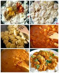 Collage Of 6 Photos Showing Step By Step Instuctions How To Make Butter Chicken I Butter Chicken Recipe Indian Butter Chicken Recipe Easy Butter Chicken Recipe