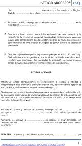 ¿cuándo redactar un convenio regulador? Convenio Regulador De Divorcio De Mutuo Acuerdo Reunidos Pdf Descargar Libre