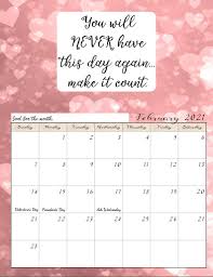 Free Printable 2021 Monthly Motivational Calendars In 2020 Calendar Free Printable Calendar Motivation