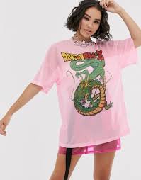 1998 dragon ball z shirt. Bershka Dragon Ball Print Mesh T Shirt In Pink Pink Codipop