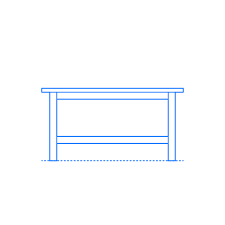 A coffee table should measure 16 to 18 inches from the floor to the tabletop. Coffee Tables Accent Tables Dimensions Drawings Dimensions Com