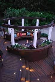 Attach a can of marking paint to the end of the string and spray out a perfect circle. This Circular Seating Area Designed By Paul Lafrance Paullafrancedes Adds A Unique Touch To An Outdoor Living S Backyard Backyard Seating Patio Deck Designs
