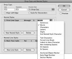 8 drop caps for chapter openings in adobe indesign. 34 Setting Up Drop Caps And Nested Styles Working With Typography And Tables In Adobe Indesign Cs4 Adobe Press
