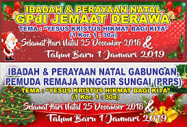 Malam natal di kota pahlawan dan sekitarnya diprediksi didominasi berawan. Contoh Desain Spanduk Natal 2019