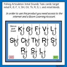 Boom Cards Articulation Initial Sounds Fishing By Speech Gems Teachers Pay Teachers In 2020 Initial Sounds Articulation Initials