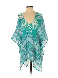 Details About Mud Pie Women Green 3 4 Sleeve Blouse One Size