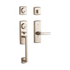 Below is a sampling of baldwins offerings. Baldwin 853851902lh Satin Black Soho Two Point Left Handed Single Cylinder Sectional Handleset With Soho Interior Lever Handlesets Com