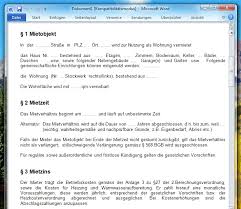 Mietvertrag Vorlage Fur Word Download Kostenlos Chip