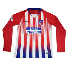This marks the location of the fountain, and further grounds the club to its unique home city. Atletico Madrid 2018 19 Home Long Sleeve Shirt Soccer Jersey Dosoccerjersey Shop