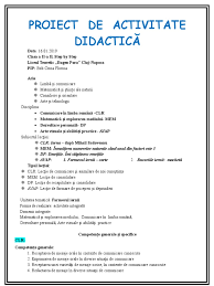Florile vor fi așezate în diferite locuri ale clasei. Proiect De Activitate DidacticÄ Iarna Grad 1 Doc
