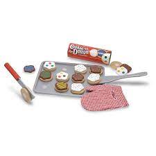Slice and bake a dozen wooden cookies for sweet playtime treats! Melissa Doug Wooden Slice Bake Cookie Set